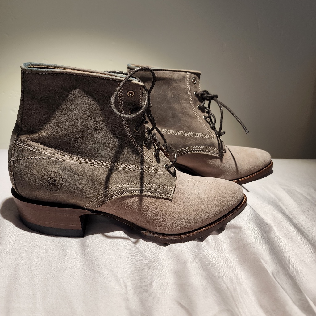 Ranch Road Ankle Boots, Size 9, Suede And Leather